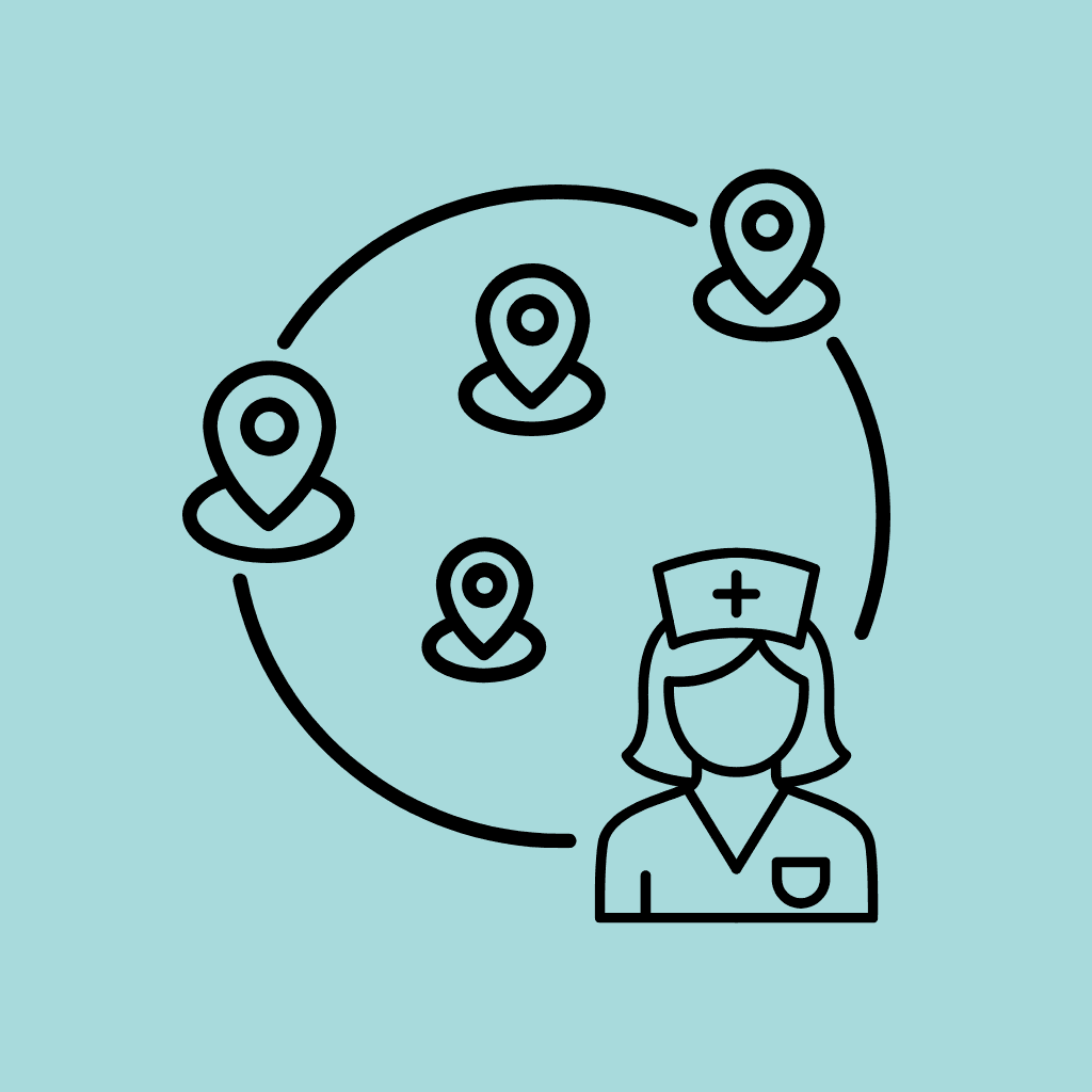 Zorgmedewerkster kan kiezen uit diensten op verschillende plekken